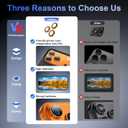 for iPhone 17 Pro Max/iPhone 17 Pro Lens Protector[Shatterproof 9H Tempered Glass] [1:1 Invisible Ultra Clarity Cover,Orange