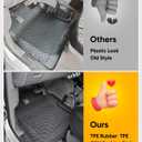 All Weather Floor Mats for Ford F150/Ford Bronco 1980-1996, F-250/F350 1980-1997 Classic Ford Truck Accessories 1980-1986 1987 1988 1989 1990 1991 1992-1996 Waterproof Nonslip TPE Liner Cover Black