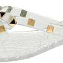 TOP Moda Womens Studded Jelly Flip Flops Sandals with Bow, Size 9
