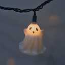 Abeja Ghost String Lights, 8.5 FT Cute Decoration with 10 White Ghost Light, Waterproof Ghost String Lights for Tree, Window, Yard Decorations