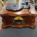 Vintage Gramophone Record Player, Retro Phonograph Record Players, Horn Turntables for Vinyl Records with Bluetooth/USB/Aux/FM Play for Home/Office/Hotel/Christmas/Birthday Gift, Music Amplifiers