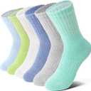 Anlisim Kids Merino Wool Hiking Socks Boys Girls Toddlers Thermal Winter Warm Boot Thick Cushion Gift Socks 6 Pairs (8-12 Years, Assorted)