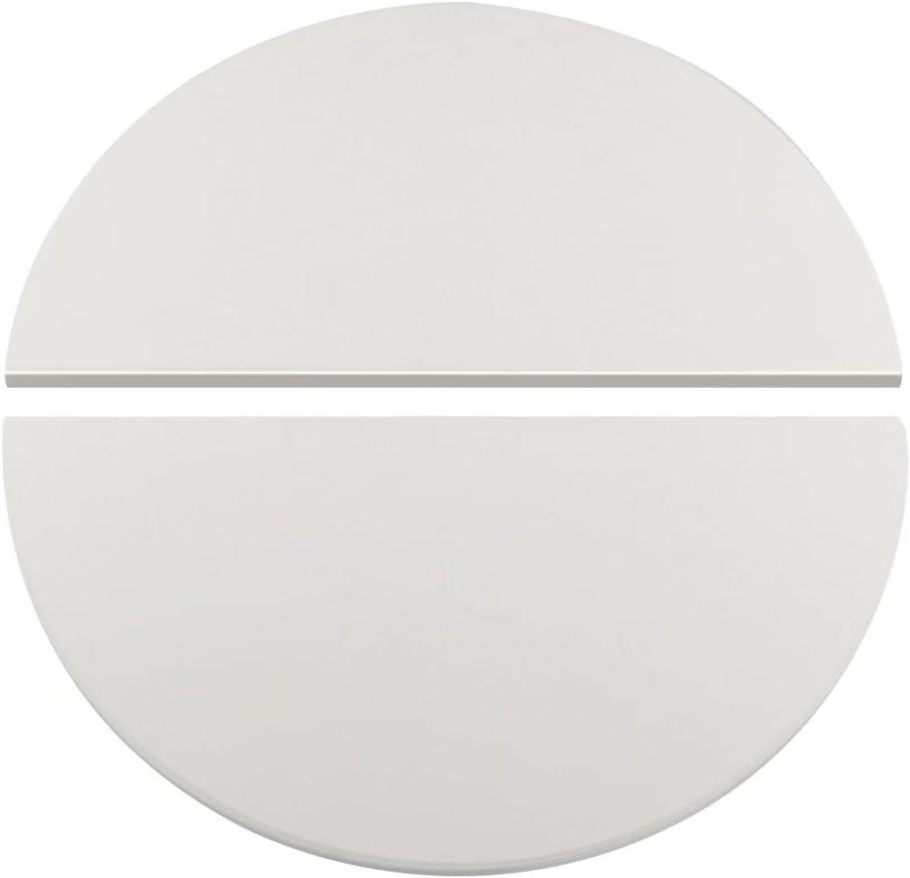 15 inch Half Moon Ceramic Heat Deflector Plates for Kamado Joe Classic I, II, III,Big Green Egg Grill parts, 2-Pack,White