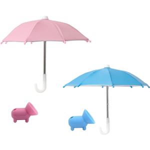 2Pack Phone Umbrella, Cell Phone Umbrella for Sun Shade Mobile Phone Holder with Universal Adjustable Cute suction Cup For Outdoor, Beach