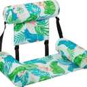 Pool Chair Float - Inflatable Pool Float for Adults Green Plants Floating Pool Chair Lounge Adjustable Fabric Pool Float Hammock for Swimming Pool Beach Lake Summer