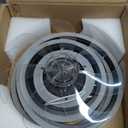 20 Ceiling Fan with Light, Upgraded Low Profile Fan, Flush Mount Ceiling Fan, 6 Speeds, Dimmable LED, App & Remote Control, Quiet DC Motor, for Bedroom, Living Room, F115 White