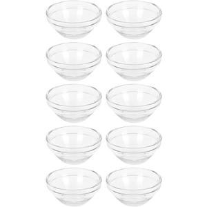 10Pcs Plastic Cosmetic Mix Bowl, 7.5x3.5cm Transparent Facial Mask Mixing Bowl, Prep Measuring Cup DIY Stirring Bowls Cosmetic Beauty Tool for Home Salon