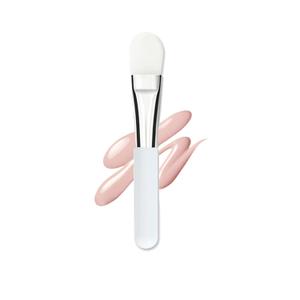 Facial Mask Application Brush, Soft Silicone Tongue Shape White Brush Head Cosmetic Tool for Body Lotion, Mud, Clay, Charcoal Mixed Mask