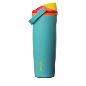 Owala FreeSip Sway Insulated Stainless Steel Water Bottle with Two-Way Spout, Built-In Straw and Bucket Handle, Made for Travel, School, and Sports, 30oz, BPA Free, Leak Proof, Summer Sweetness