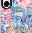 for Samsung Galaxy S24 Case, Coastal Vintage Collage Pattern, Military-Grade Drop Protection, Vintage Coastal Soft Slim TPU Protective Cover with Camera Protection for Women & Girls (Sunflower2)