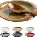 Ceremic Spoon Rest for Kitchen Counter, Spoon Holder for Stove Top, Coffee Spoon Rest, Cooking Utensil Rest for Ladles, Spatula, Spoons or Tongs, Kitchen Decor, Housewarming Gifts, 1 pack (brown)