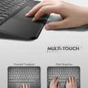 Universal Keyboard Case for 9-11 Inch Tablets, Dual Bluetooth Detachable Keyboard for Android Tablets/iPads/Galaxy Tabs, Magnetic Backlit Keyboard with Washable Adhesive Mount&Any-Angle Stand&Trackpad