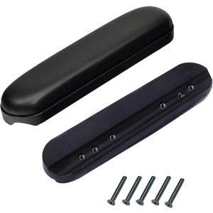 Full Length Padded Armrest Black 10-1/4" Long Wheelchair and Transport Chair arm Cushions, Black (1 Pair) Compatible with All Brands