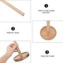 Cabilock Wood Paper Towel Holder Countertop Paper Towel Holder Stand with Anti-Skid Base, PaperTowel Organizer Roll Dispenser for Home Kitchen Dining Table Cabinet 12.6 Inch