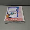 25Pcs White File Folders with Pockets and Business Card Holder,2 Pocket Folders for School,Home or Office,Durable Heavy Duty File Folders