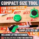 Furniture Jack Lifter Tool Heavy Furniture Lifter with Wheels and Tool for Moving Appliances, Load Capacity Up to 660 Lbs Glides Smoothly on Wood, Tile, Laminate, and Other Hard Floor Surfaces