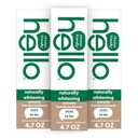 Hello Naturally Whitening Fluoride Toothpaste, Natural Whitening Toothpaste with Coconut Oil and Tea Tree Oil, Tames Bad Breath, Helps Moisturize, and Fights Cavities, Mint, 3 Pack, 4.7 Oz Tubes