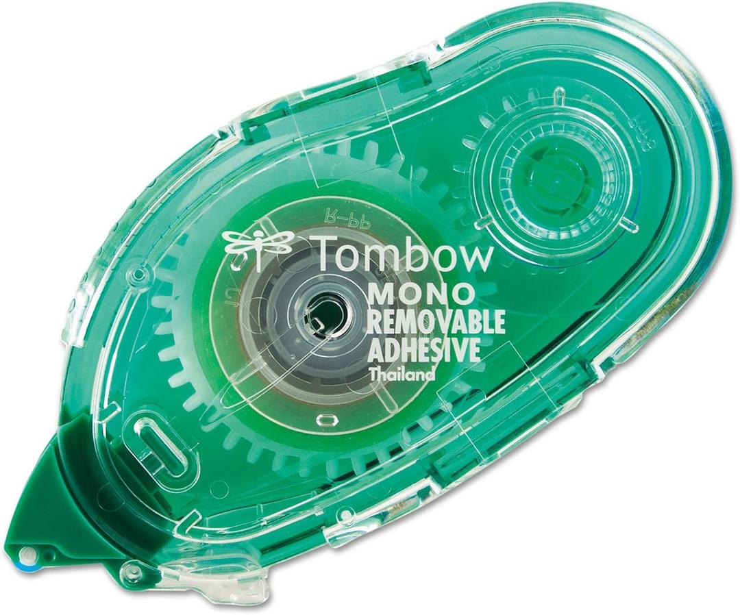 Tombow 62108 Mono Removable Adhesive Applicator, 1/3-Inch x 472-Inch, Roller (Clear)