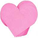 BLUE PANDA Heart Shaped Paper Napkins for Valentine's Party, Hot Pink (6.5 x 6.5 In, Pack of 50)