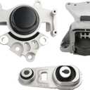 3PCS Engine Motor Transmission Mount Kit Replaces 11220-6RA0A, 11360-6LA0A