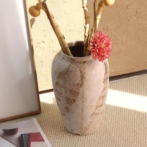 Large Ceramic Vase, 11.8 Inch Minimalist Decorative Farmhouse Vase for Home Decor, Living Room, Shelf Decor, Entryway, Wedding, Table Decoration
