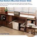 VADANIA #BF54 22" Undermount Drawer Slide, Push to Open