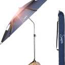 Sunphio Beach Umbrella 7.2 ft with Sand Anchor, Heavy Duty, High Wind Resistant, Portable and Large Windproof Beach Umbrellas with Sand Bags for Travel, Best Sun Protection UV