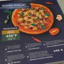 Pizza Pan - 14 Inch Nonstick Pizza Pan for Oven with Widen Handles for Cooking, Baking, and Grilling - Durable, Even Heating, Long-Lasting Kitchen Cookware (1, Black)