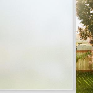 rabbitgoo Window Privacy Film, Frosted Glass Window Clings, Static Cling UV Heat Blocking Door Stickers for Home Bathroom, Removable Indoor Decal Coverings Day and Night, Pure, 35.4 x 78.7 Inches