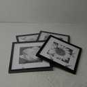 Yaetm 12x12 Picture Frames Black Set of 4, Square Frame Displays 8x8 with Mat or 12 x 12 without Mat, Gallery Wall Frames 12x12 for Wall Mounted (4 Pack, Black) (12"x12", 4 pack)