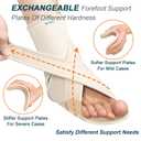 Drop Foot Brace with Dual Forefoot Support Plates Adjustable Soft AFO, Foot Drop, TBI, ALS, MS, Bone Fracture, Fits Women & Men (Beige Right, S/M)