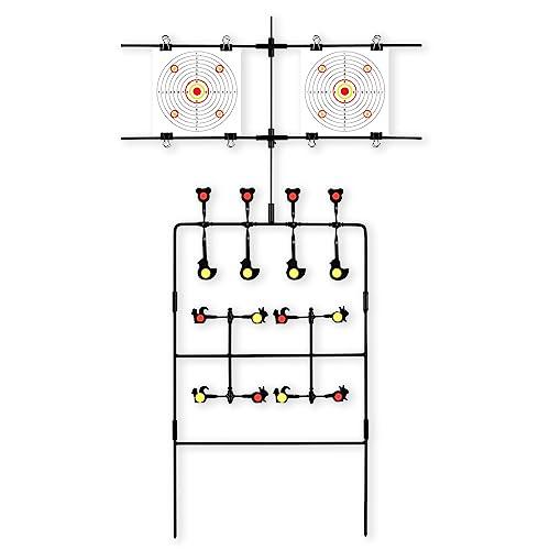 Highwild Multi-Shot AirGun Pellet BB GunTarget 3-Section Detachable with Adjustable Paper Stand - Rated for .22/.177 Caliber