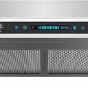 HisoHu 30 Inch Under Ducted Cabinet Range Hood with 1200 CFM, 4 Speed Gesture Sensing Kitchen Exhaust Hood & Touch Control Panel, Stainless Steel Stove Vent Hood with 2 LED Lights