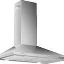 30 Inch Wall Mount Range Hood Stainless Steel Ducted/Ductless Convertible Kitchen Exhaust Hood with 450 CFM Motor, 3 Speed Fan, LED Lighting and Dishwasher Safe Filters (Silver)