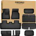 OEDRO Upgraded Floor Mats Fit for Tesla Model Y 7-Seater 2020-2025, All Weather TPE Cargo Liners, 9 PCS Car Mats Tailored Fit Model Y 7-seat Accessories, 1st and 2nd 3rd Row with Backrest Mats
