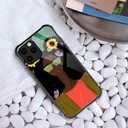 Compatible with iPhone 14 Pro Max Case,Sunflower Girl B 14 Pro Maxs Women Girls Case,Shockproof Anti-Slip Drop Protection with Soft TPU Bumper