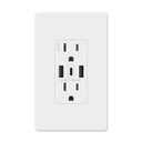 GaN 30W 6Amp 3-Port USB Wall Outlet, 15 Amp Tamper-Resistant Receptacle with 2 Type A Port&1 USB Type C, USB Charger for iPhone/iPad/Samsung/LG/HTC, UL Listed