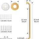 36 Inch Anti Slip Shower Grab Gold, Munzong Bathroom Grab Bar, Knurled Bathroom Balance Bar,Safety Hand Rail Support Handicap Elderly Injury Senior Assist Bath Handle