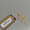 MECCANIXITY 50pcs 0.6" Unfinished Wooden Rings Smooth Natural Wood Macrame Rings for Curtain Connectors DIY Crafts Knitting Decoration Jewelry Making