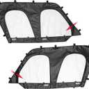 KEMIMOTO Soft Upper Doors Compatible with Kawasaki Teryx 4 800 2016-2025 and Teryx 4 S 2021-2025, Tear-Resistant Embossed PVC Cab Enclosure Clear Upper Windows