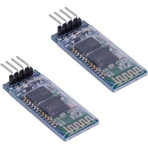 HiLetgo 2pcs HC-06 RS232 4 Pin Wireless Bluetooth Serial RF Transceiver Module Bi-Directional Serial Channel Slave Mode for Arduino (2pcs)