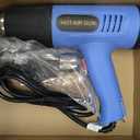 Heat Gun, 572 & 1112F Temp Ranges, 2-Speed Adjustable, 110V with 4 Nozzles, Overload Protection, 4.9FT Cord, for Crafts and Shrink Wrap (Standard)