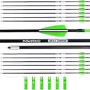 BOWSOUL 31“ Archery Arrows Training Practice Target Arrows for Kids Youth or Beginners Safe Blunt Points Durable Shaft on Recurve Bows Youth Bow and Longbows(Pack of 12)