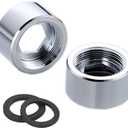 2pcs Faucet Adapter, 24mm NPT Female Thread Transfer to Female Thread, Tap Connector Aerator for Bathroom Kitchen Water Purifier Adapter (NPT F22mm to F24mm)