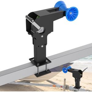 Heavy Duty Boat Trailer Winch Stand with 1200lbs Winch & PU Roller | 3-Level Height (14", 18", 22") | Fits 3"-4" W Trailer Tongue | Rustproof Design & Secure 26ft Strap Ensure Safe Boat Loading