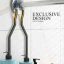 Shower Caddy Hanging Organizer: Over Shower Head Storage Shelf - Aluminum Never Rust Rack for Inside Shower Black