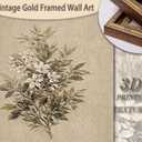 GarrbGrrl Vintage Framed Textured Painting Neutral White Floral Wall Art, 24"L x 16"W