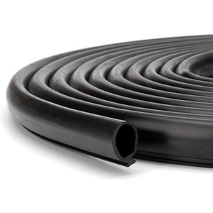 Qagea RV Secondary Slide-in/Slide-Out Seal 018-338-BLK Black Rubber RV Slot Weather Stripping for Slides 13/16" x 11/16" x 30' (30 Feet)