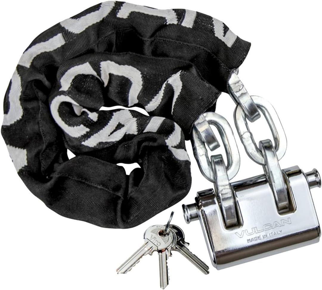 VULCAN Security Chain and Lock Kit - Premium Case-Hardened - 3/8 Inch x 3 Foot (+/-2 Inches) - Chain Cannot Be Cut with Bolt Cutters or Hand Tools
