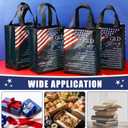 Sweetude 30 250 Anniversary Patriotic Gift Bags Bulk American Flag Theme Bags with Handle Medium Reusable USA Souvenirs Gifts for Church Remembrance Day Party Decorations Favors